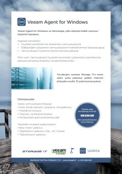Veeam Agent for Windows -tuotekortti
